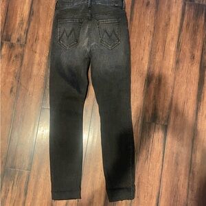 mother high waisted looker ankle Fray night Hawk jeans